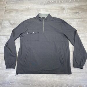 Linksoul Pullover Mens Medium Dark Gray‎ Quarter Zip Stretch Golf Utility Pocket